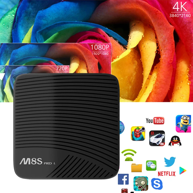 Mecool M8S PRO L Voice Control 4K Smart TV Box 3G 32G Android 7.1 Amlogic S912 2.4G/5GHz Wifi BT4.1+HS Set-top Box Media Player