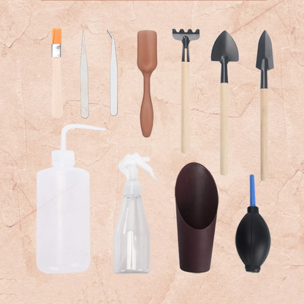 

11-Piece Set Succulent Transplanting Tools Combination PackagesRaising Flowers Mini Gardening Supplies Potted Meaty Tools