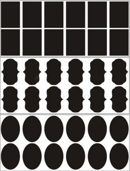 36pcs pack vinyl chalkboard blackboard labels kitchen organizing