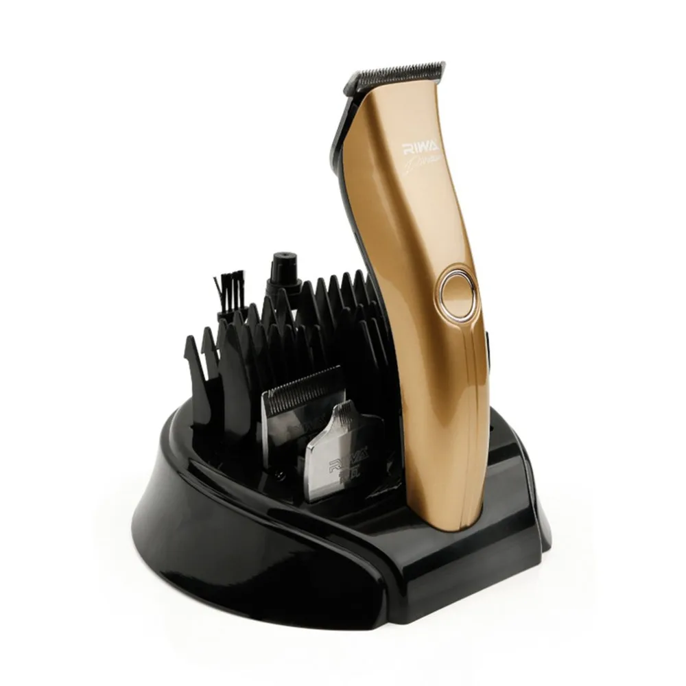 

Gold Hair Clipper Multifunction Rechargeable Hair Trimmer Three Functional Blades Hair Clipper Kit For Men X4