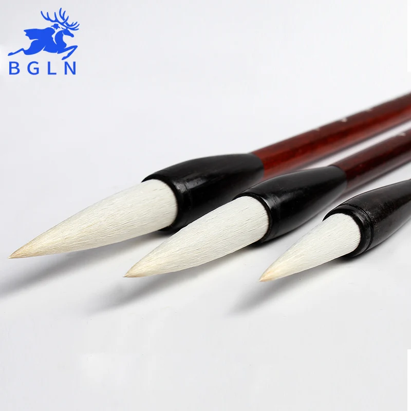 

BGLN 3Pcs/set High Quality Wool Hair Chinese Calligraphy Brushes Pen For Writing Brush Suitable For Student School Art Supplies