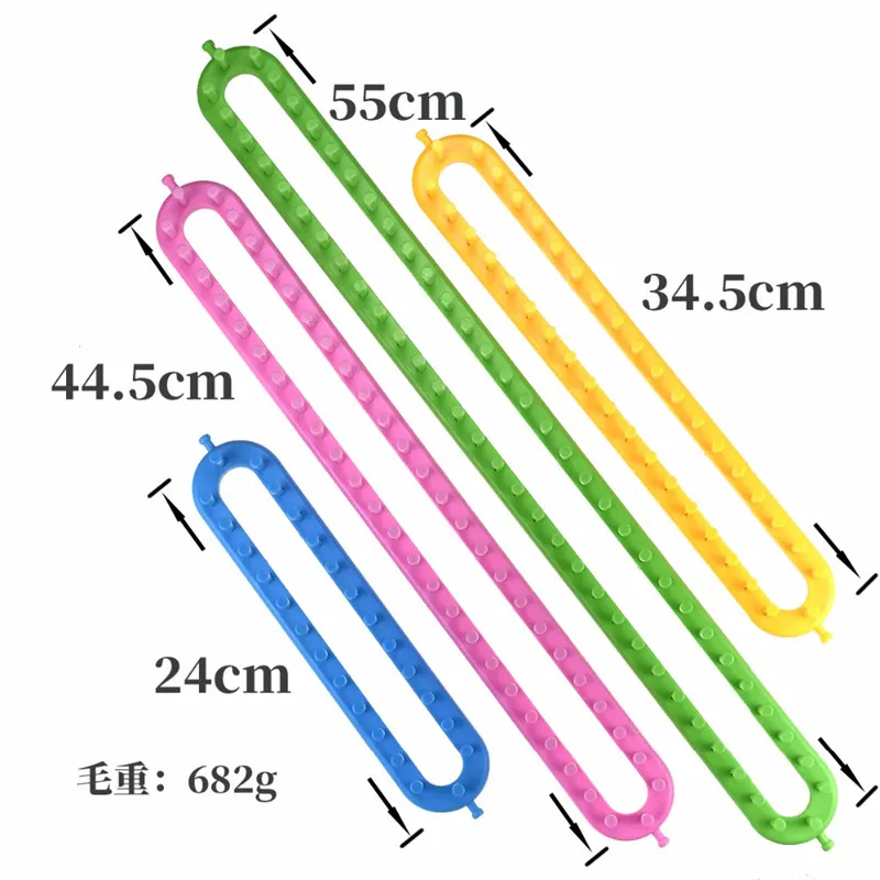 4 Size Long Knitting Knitter Looms Weaving Set 4 Sizes Pom-Pom Makers Set For Fluff Ball DIY Craft for Scarf Shawl Blanket Hat  (7)