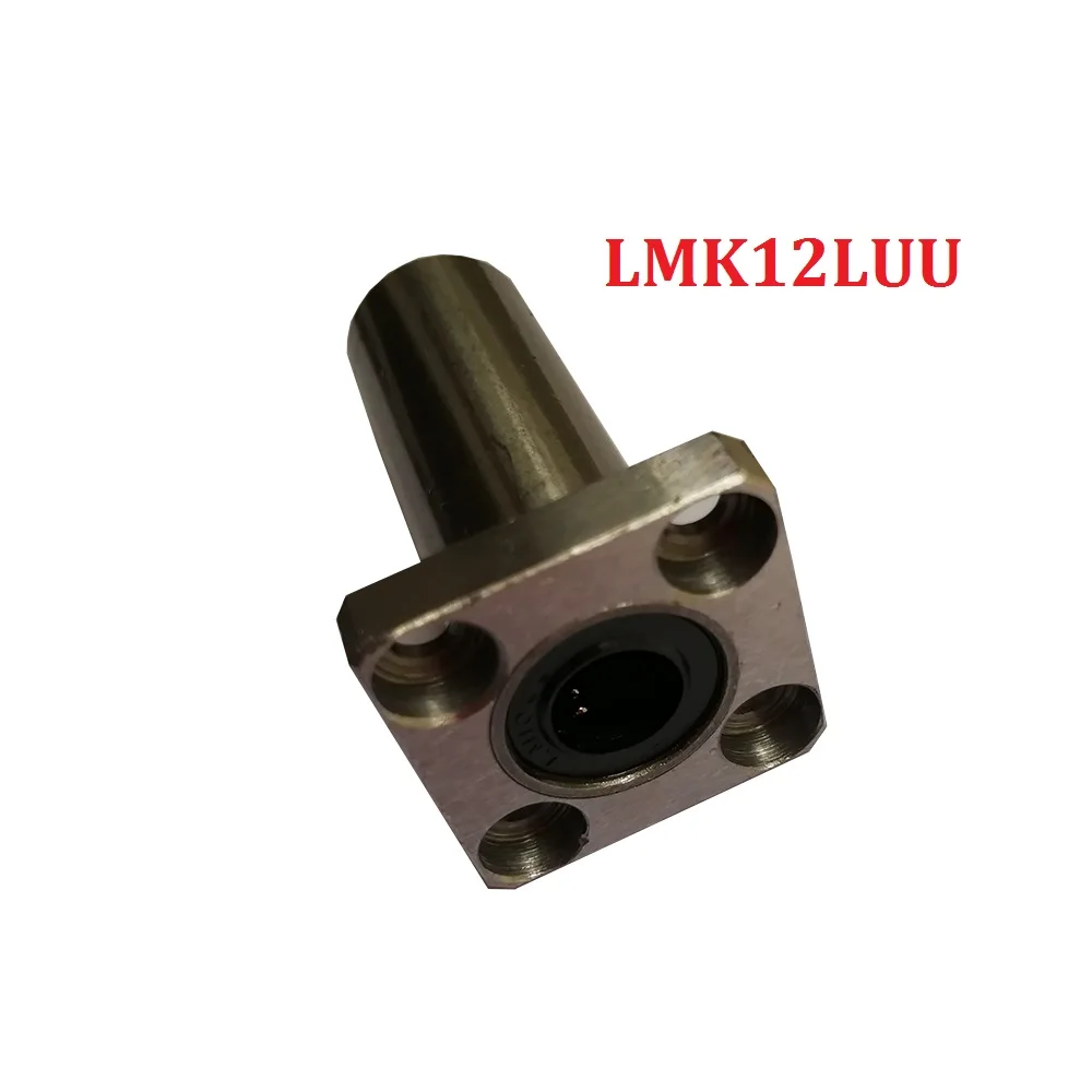 4 шт./лот LMK12LUU 12 мм Длинный квадратный линейный подшипник Flang для детали 3D-принтера