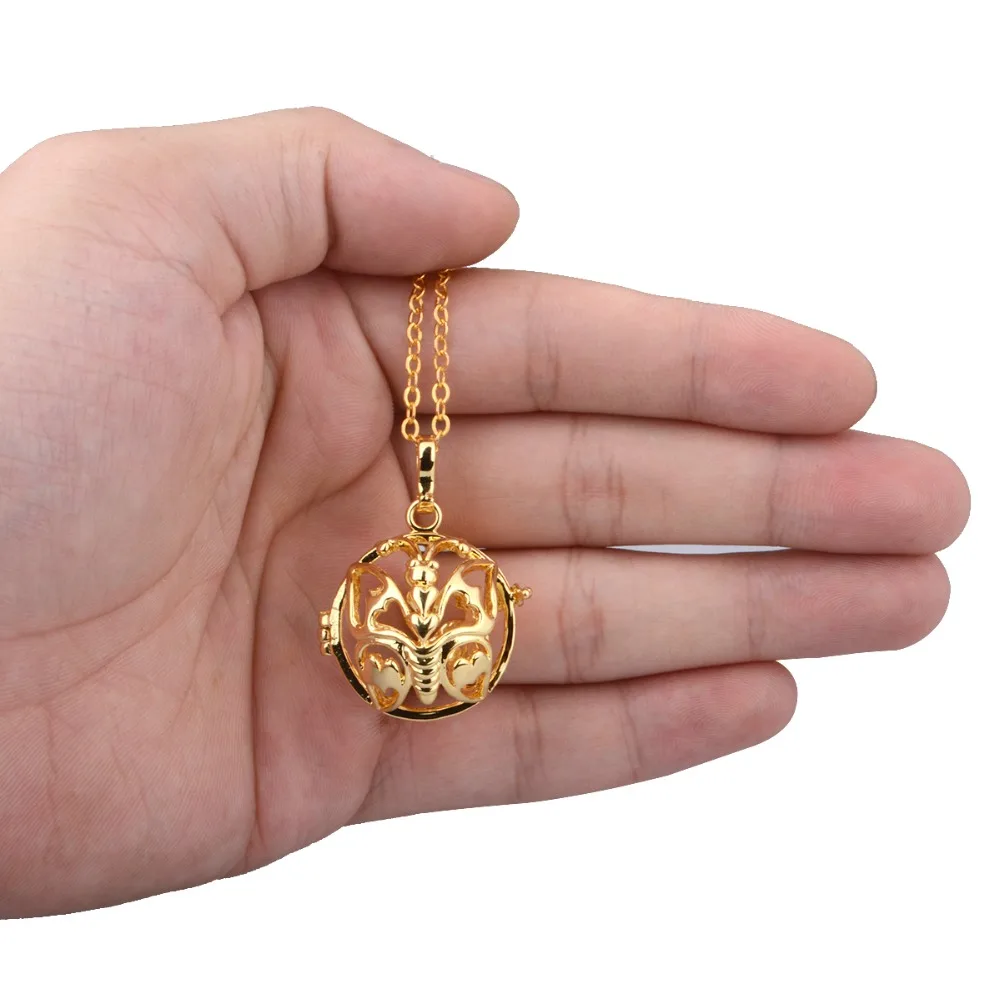 Позолоченный медальон Eudora с подвеской в виде бабочки Harmony Bola 20 мм|maternity jewelry|chime