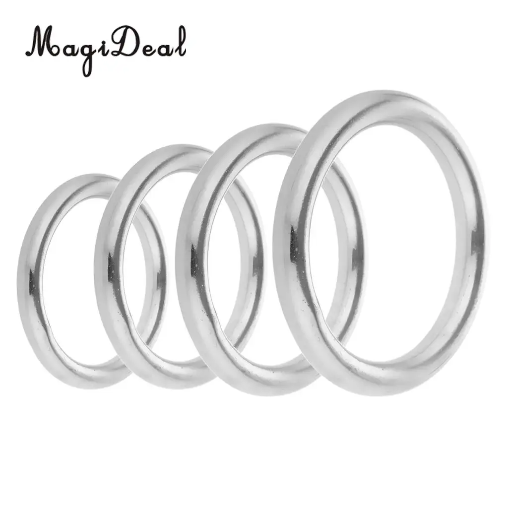 MagiDeal Multi-purpose 304 Stainless Steel Welded O Ring for Hand Bag Webbing Marine Boat DIY Hardware Accessories