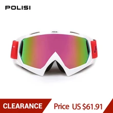 POLISI мотокросса внедорожные очки для горнолыжного спуска Анти-туман снег Очки Лыжные защитные очки зимние уличные лыжные очки Gafas De Esquiar