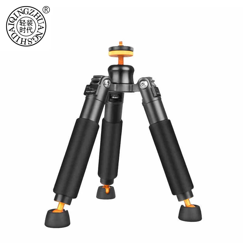 QZSD Q178 Aluminium Alloy Professional Tripod Monopod Base Portable Lightweight Mini Table Tripod Stand Support for DSLR Camera