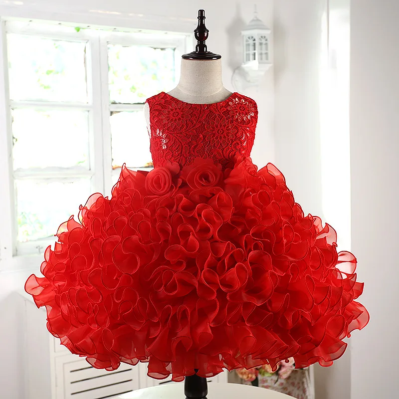 

Girls princess Dress Children Fancy Chlidren Clothes Girls Kids Formal Flower Evening Red pink Tutu Dress 3 11 10 12 Years Old