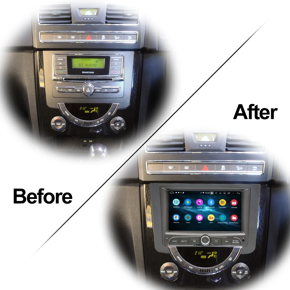 Best Owtosin 2 din Android 9.0 Car Radio Player Multimedia For Ssangyong Rexton 2012 2013 2014 2015 Car GPS Navigaton Autoradio 2