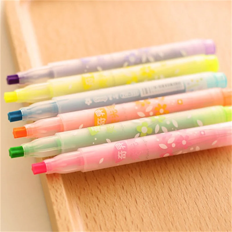 6 Pz Fai Da Te Carino Stelle Bambini Pittura Evidenziatore Evidenziatore Colore Artista Marchio Cartone Set Scuola Di Disegno Pennarello Cancelleria In Evidenziatori Da Articoli Per Scuola E Ufficio Su Aliexpress Com Gruppo