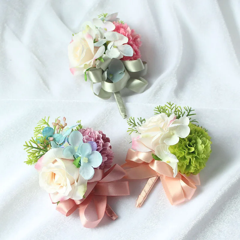 artificial flower wrist corsage (11)