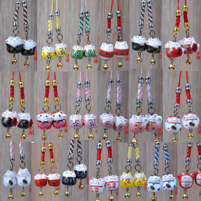 

1pc 1pc Omamori Fortune Kiten Cat Good-luck Wealth Cute Phone Accessory Bag Pendant Charm Nice Gift Y16(price is for 1pcs)