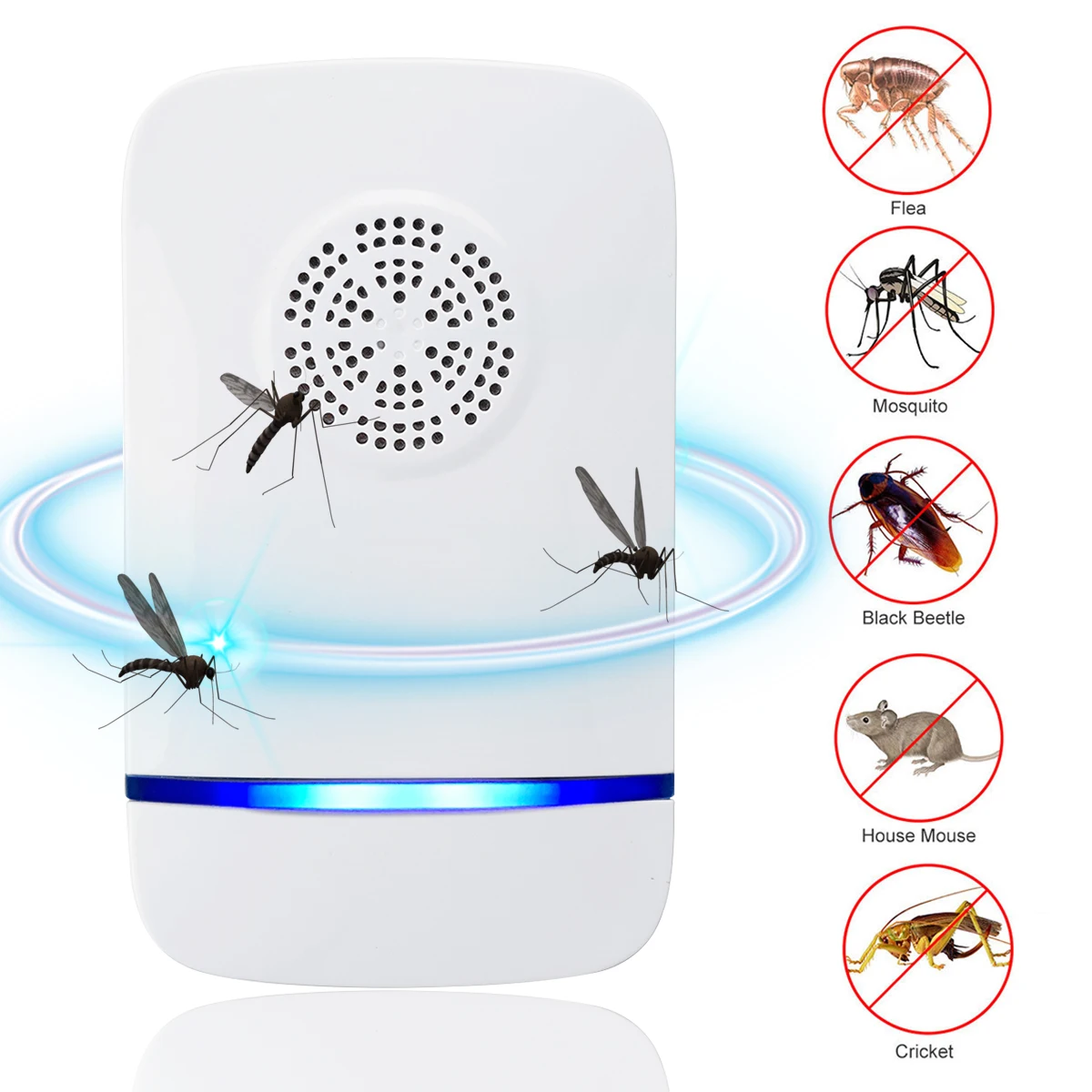

Vertvie US/ EU / AU Camping Plug Mosquito Killer Electronic Repeller Outdoor Tool Reject Ultrasonic Insect Mouse Anti Rodent