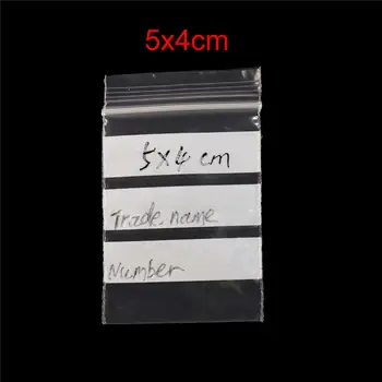 

PVC Ziplock Bags Reclosable Clear With Write-On Strips Gift Food Bag (Useable Space: 5x4cm) 6.2cm x4cm(2 4/8" x1 5/8"), 300 PCs