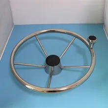 Лодка 15," Нержавеющая сталь Разрушитель ручка рулевое колесо 5 спиц с ручкой