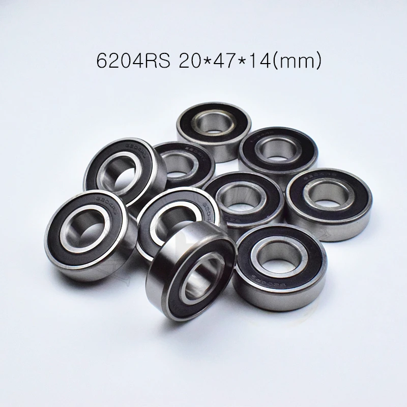 

Bearing 10pcs 6204RS 25*52*15(mm) chrome steel rubber Sealed High speed Mechanical equipment parts