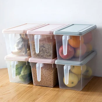 

Kitchen Transparent Fresh cover PP Grains Beans Contain Sealed Home Organizer Food Container Refrigerator