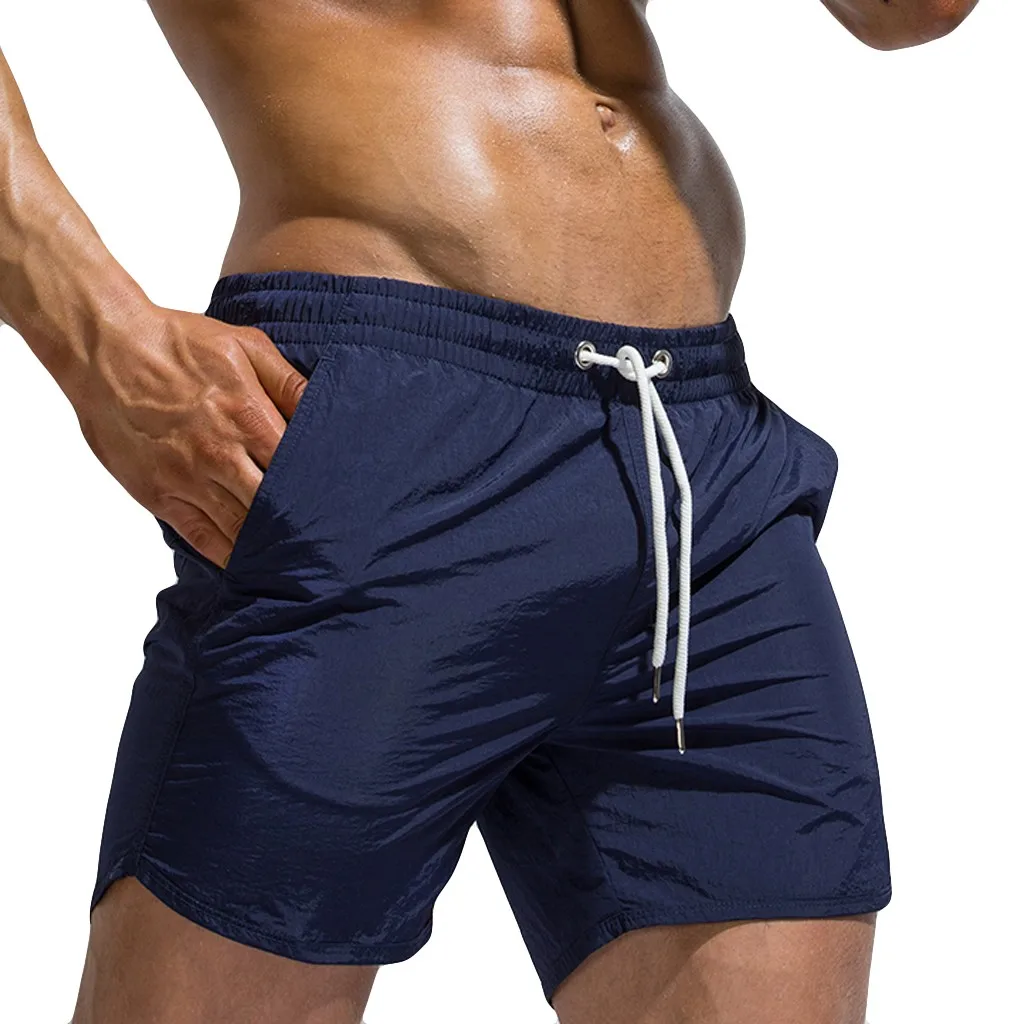 

SAGACE Mens Quick Drying Beach board Short Pants Casual Loose Beach Elastic Waist Trunks Swimwear For Men Mid Waist Beachwear