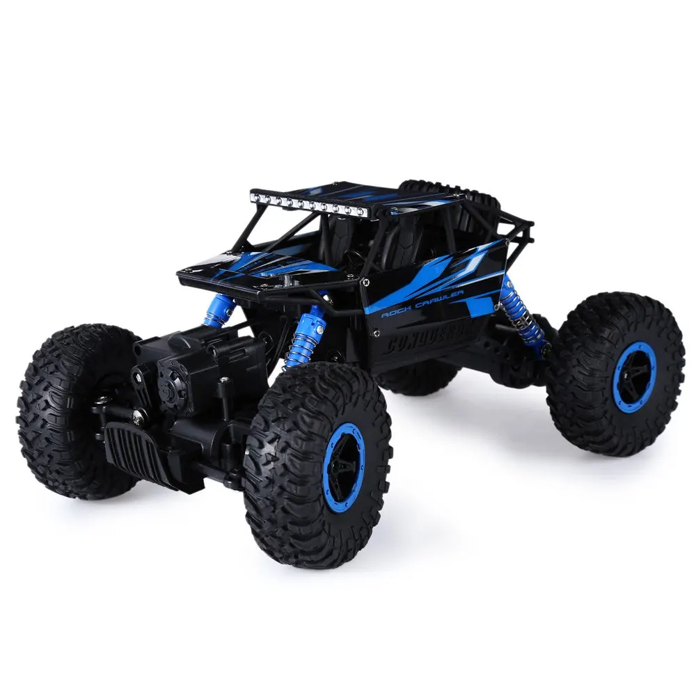 Горячая RC автомобиль 2,4G 4CH 4WD Rock Crawlers 4x4 вождение автомобиля двойные двигатели привод Bigfoot автомобили дистанционное управление модель внедорожника игрушка - Цвет: Blue