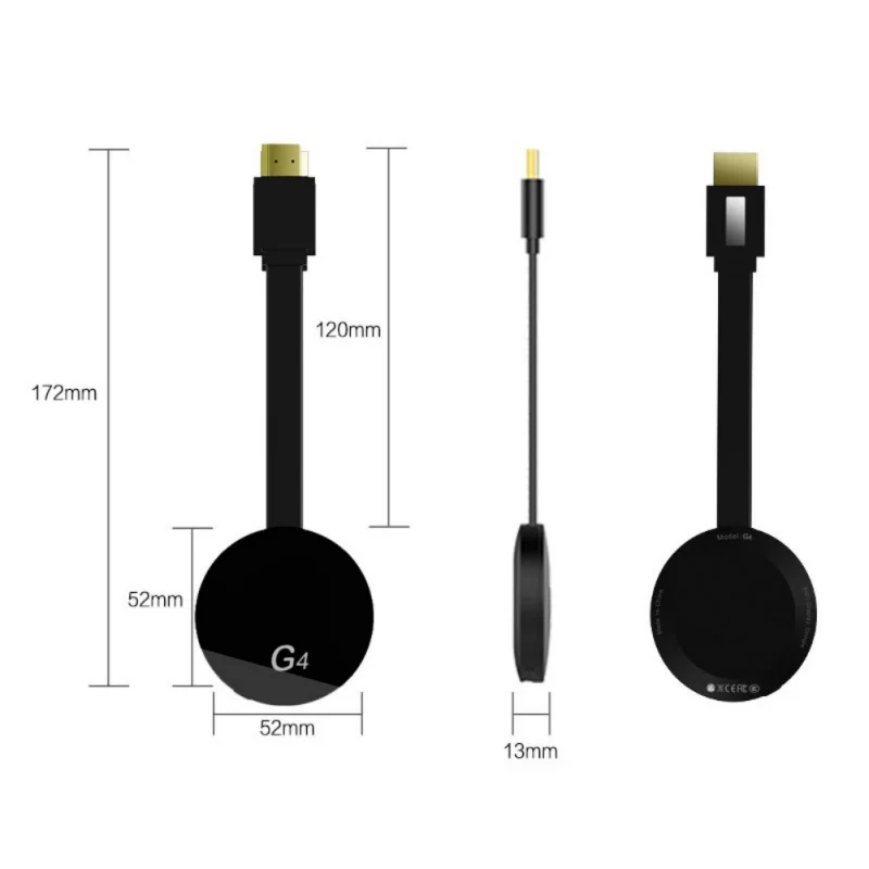 

Wecast G4 HDMI Wireless Display for Android iOS YouTube Google Chrome supports 4G traffic push free cut wireless same screen