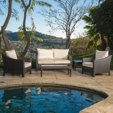 Горячая Распродажа доступная садовая мебель для патио диван для отдыха плетеные Диванный гарнитур