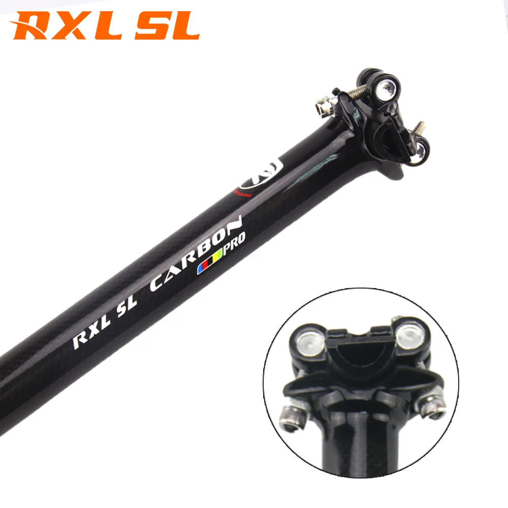 Espigões de Carbono Espigão de Carbono Ciclismo 30.8 31.6mm Estrada Bicicleta Preto 3 k Gloss 350 400mm Mtb Espigão Rxl sl 27.2 –