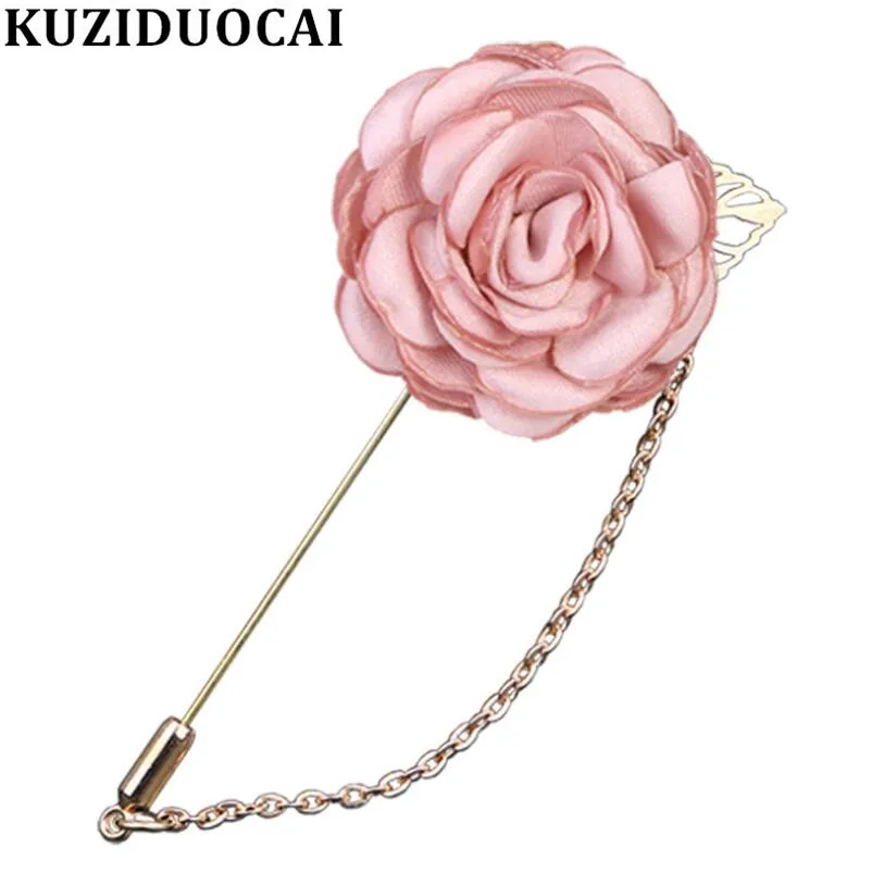 

Kuziduocai New Fashion Accessories Jewelry Flannel Flower Leaves Chain Pin Hijab Pins Pilots Brooches Pins For Women Girls Z-73