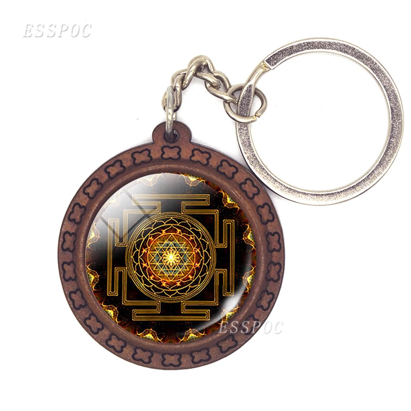 Sri Yantra брелок с мандалой буддийские священные геометрические украшения