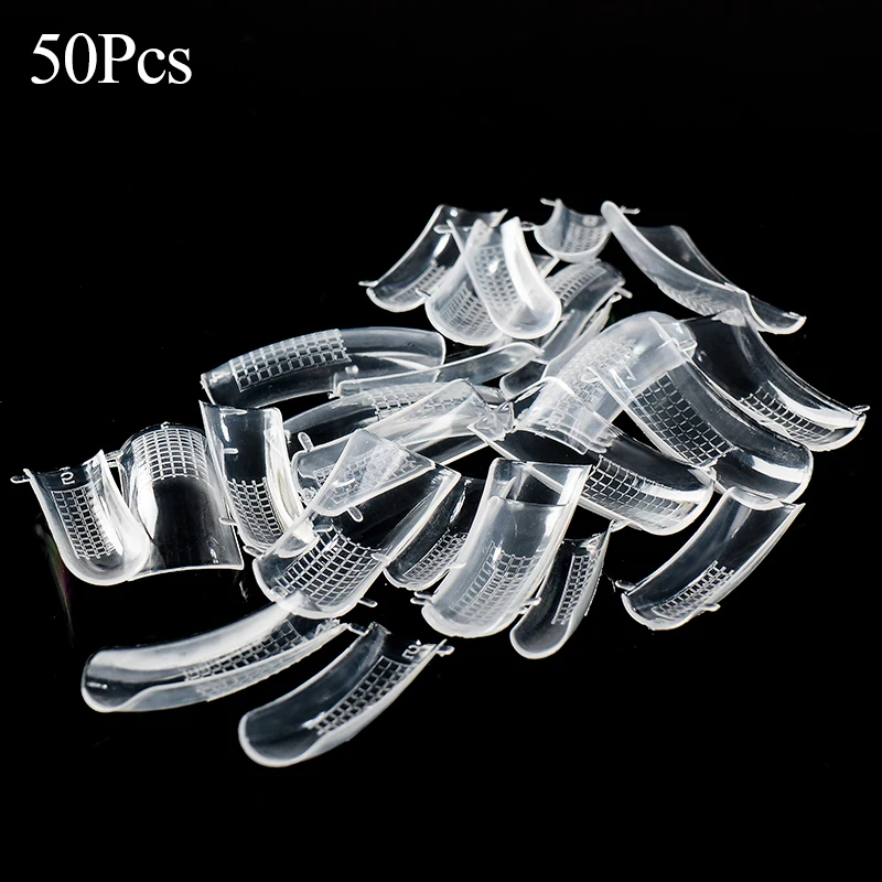 Formas de extensión de puntas de uñas falsas Gel UV acrílico molde de construcción rápida puntas de uñas de fibra de vidrio decoración de uñas HERRAMIENTA DE MANICURA DIY