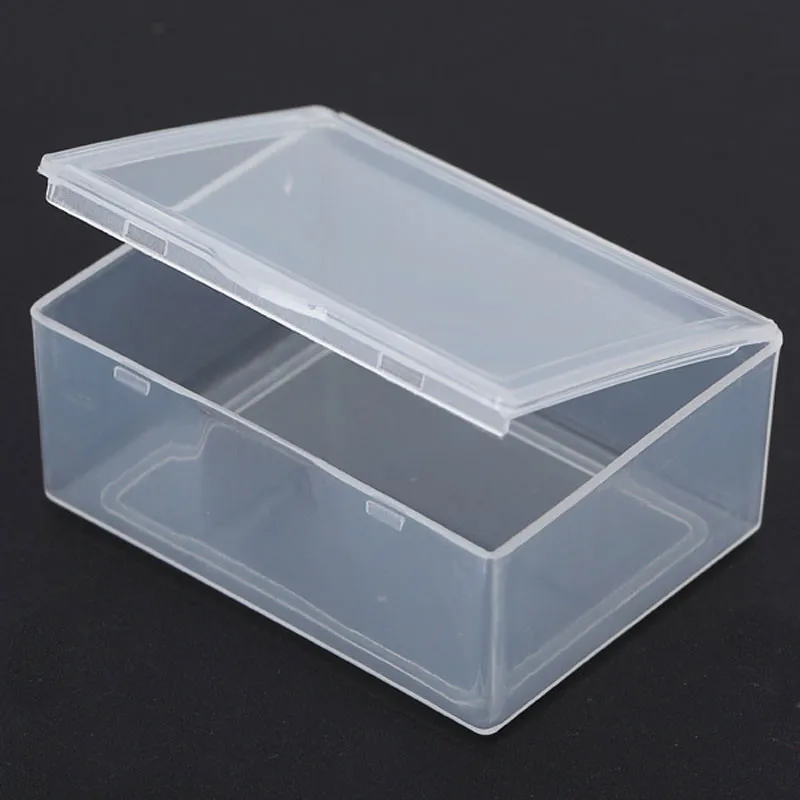 

5.5*4.3*2.2cm Mini Storage Box Portable Jewelry organizer Transparent Plastic Name Card Jewelry Organizer Storage Box Case