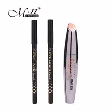 3 шт./компл. черная Водонепроницаемая тушь для ресниц экспресс-макияж с 2 цветами карандаш для глаз Косметика для глаз