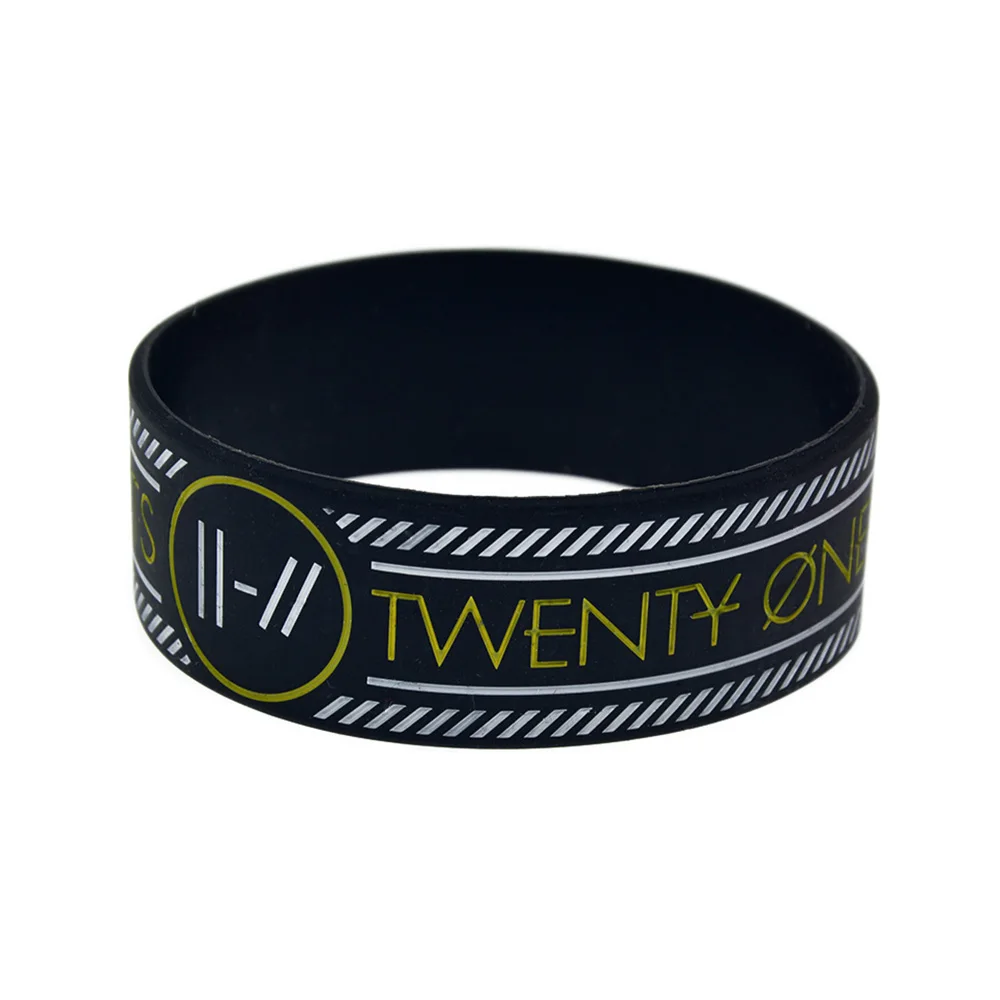 OBH 25 шт Twenty One Pilots силиконовый резиновый браслет с белой линией