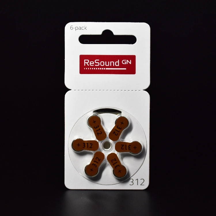 60 pcs Resound Hearing Aid Batteries 312 a312 p312 pr41 1.45v for Zinc Air Performanc Hearing