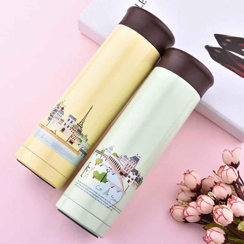 Print Thermos Cup Mug Vacuum Cup 304 Stainless Steel Thermos Insulated