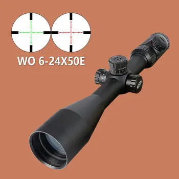 

WO 6-24X50E P4 Tactical Optics Sights RG Glass Etched Reticle with Side Parallax Adjustment Riflescope Hunting Rifle Scope