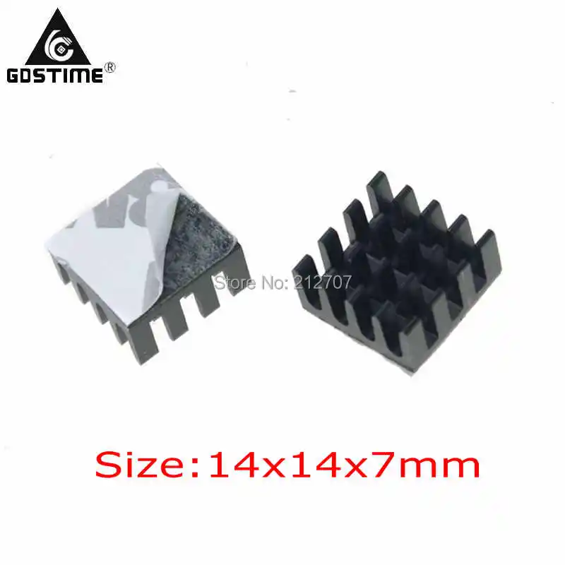 Alumínio do Dissipador de Calor para Memória Chip Cpu Vídeo Dissipação de Calor 500 Pcs 14*14*7 mm de