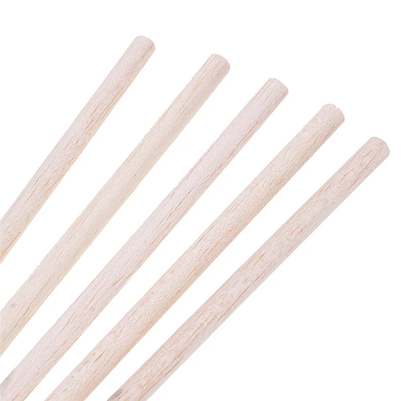 

5pcs/set 5/6/8/10x250mm Round Balsa Wood Wooden Stick Natural Dowel Unfinished Rods for DIY Crafts Airplane Model Durable