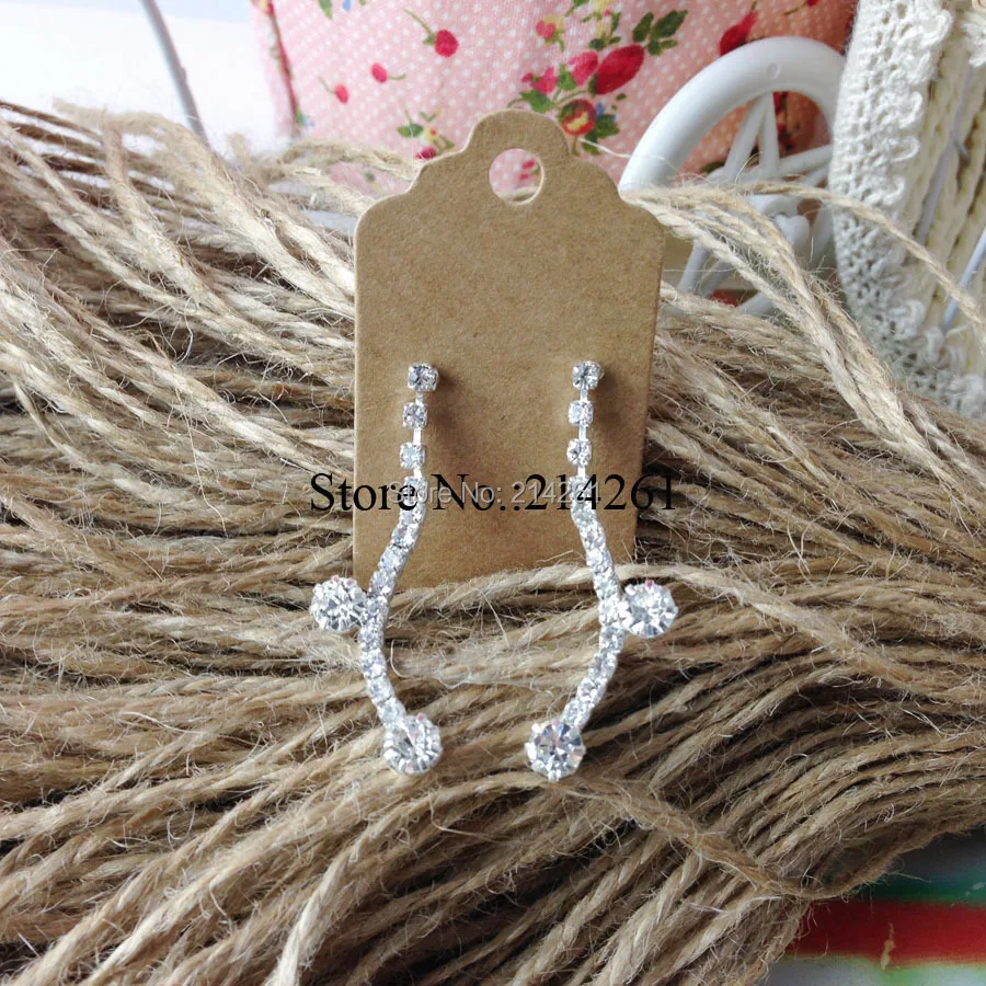 Wholesale Free Shipping 2015 New Kraft Earring Card 1lot/1Colour 30X50MM Custom Logo MOQ : 2000PCS Cost Extra | Украшения и