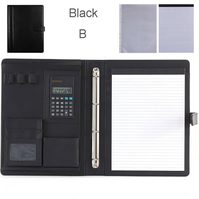 multifuction faux leather file folder a4 safe for documents paper bag