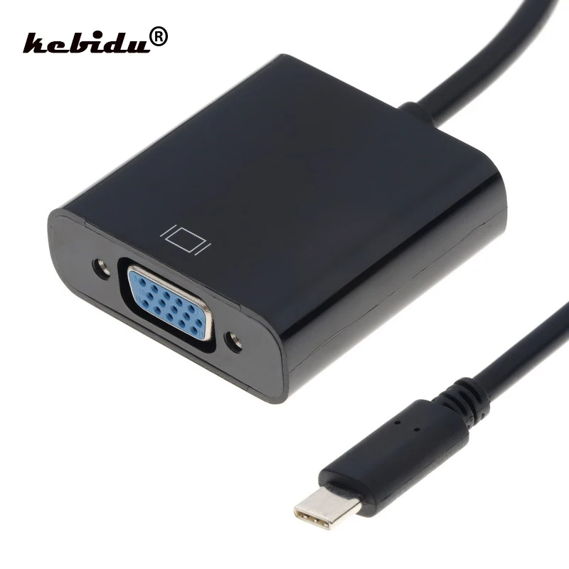 Kebidu высокоскоростной адаптер USB Type C к VGA 3.1 папа мама конвертер для Macbook Chromebook Pixel