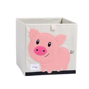 

1 Pc Clothes Storage Box Waterproof Cartoon Patterned Foldable Toys Storage Cube Sotrage Container Book Organizer for Kids Room
