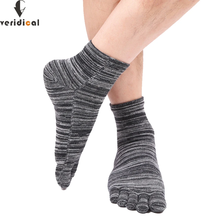 

VERIDICAL men toe socks ankle colorful color male five 5 Toe Socks 5 fingers socks Middle Tube Cotton Five Finger Toe Sock