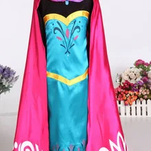 E-babe/, новинка года, Лидер продаж, весенне-осеннее платье для девочек, костюм принцессы Анны, праздничное платье+ накидка