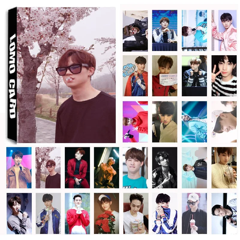

New 30Pcs/set KPOP GOT7 Jaebum JB Single FLY Album HD Photo Card PVC Cards Self Made LOMO Card Photocard