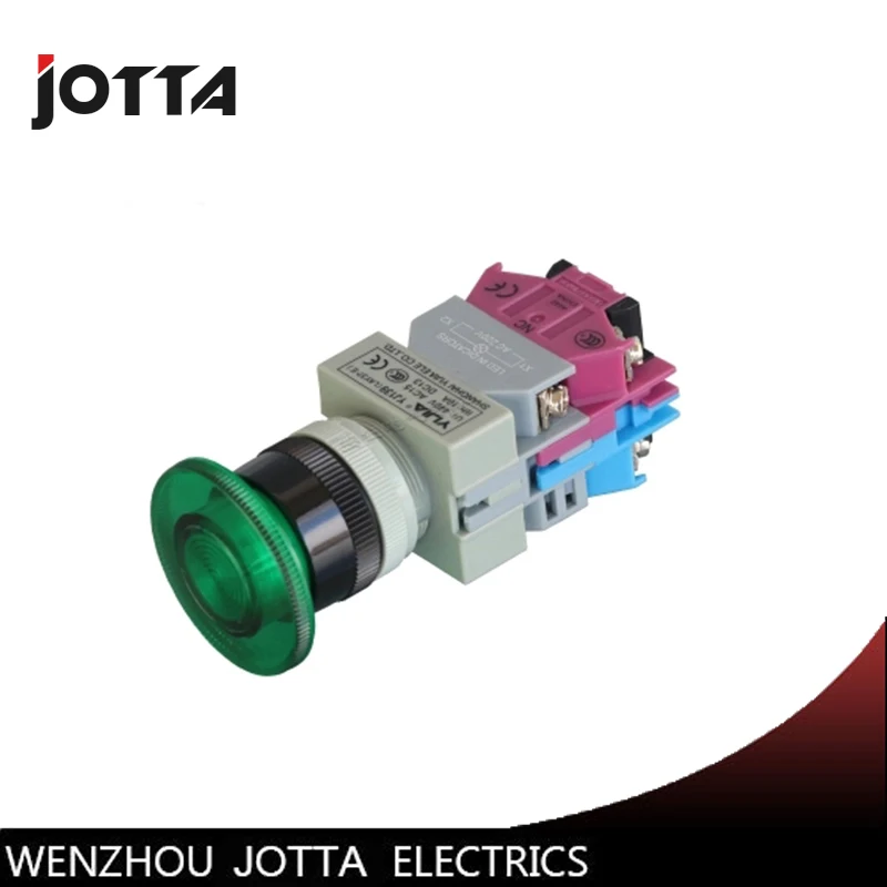 

LAY37-E-11MD illuminated mush room push button switch