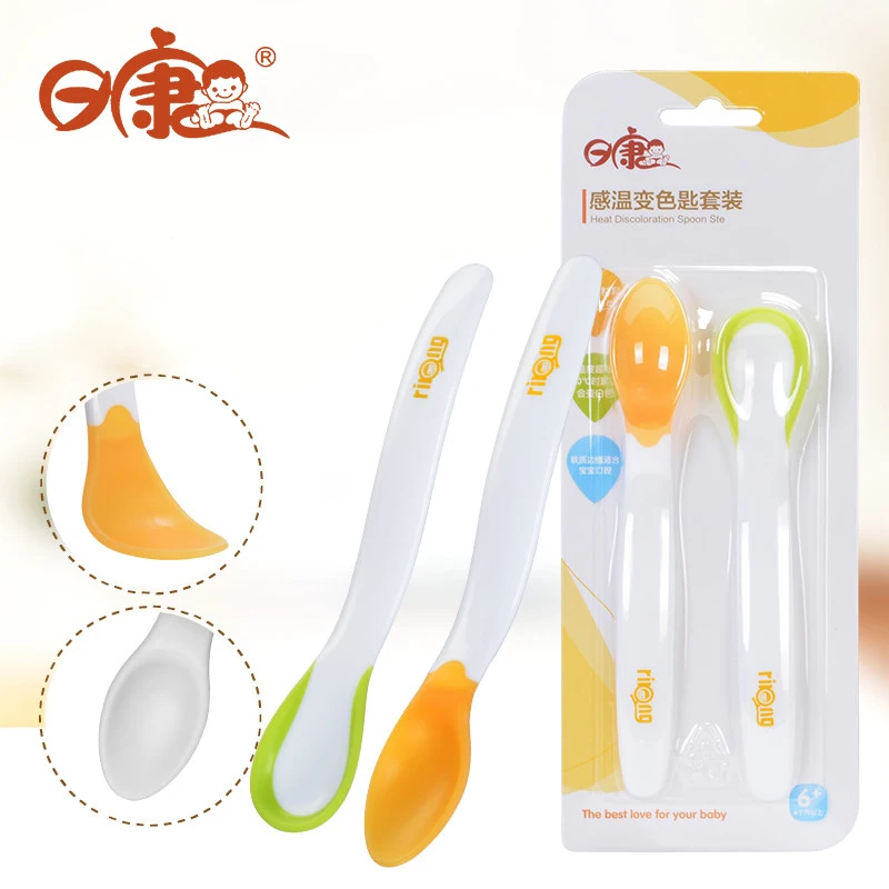

Baby Spoon Silicone Soft Head High Temperature Change Color Children's Spoon Baby Utensils Things Baby Cutlery For Children