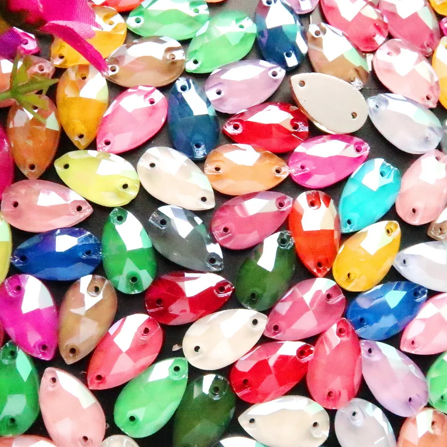 

Factory direct sale 6 sizes Sew on Red AB teardrop/waterdrop/water drop/Droplets glass crystal rhinestone Gold claw cup