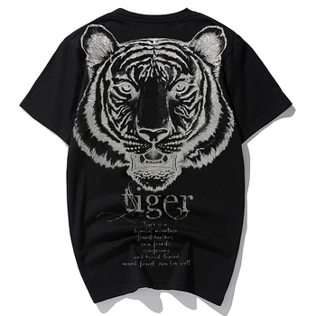 

clothes funny t shirts tshirt t shirt fat male t shirt men 2xl-8xl cotton o-neck collar hiphop short-sleeve t-shirt print tiger