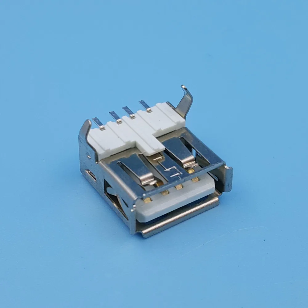 100 шт. usb type A 4Pin угловая розетка smt PCB Mount припой разъем|connector 2|connector 4pinconnector |