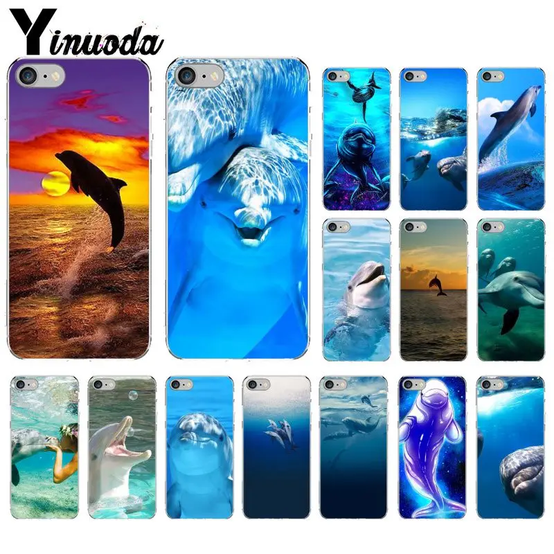 Yinuoda милый Дельфин ТПУ Мягкий силиконовый чехол для телефона iPhone 5 5Sx 6 7 7plus 8 8Plus X XS